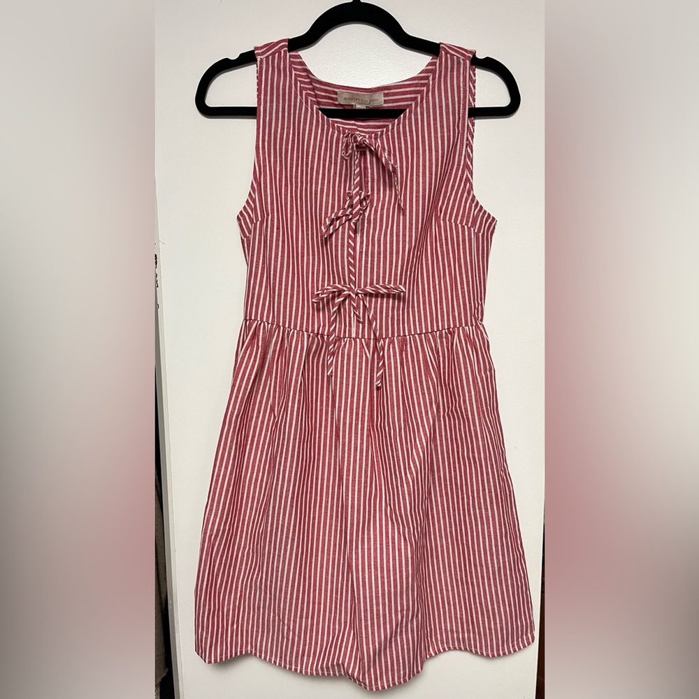 Monteau Pink and White Striped Blouse
